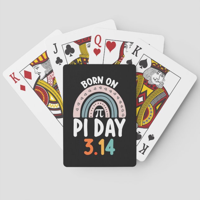 Född på Pi Day Birthday Math Funny Casinokort (Baksidan)