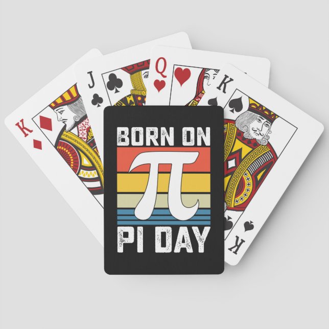 Född på Pi Day Birthday Math Mathematics Casinokort (Baksidan)