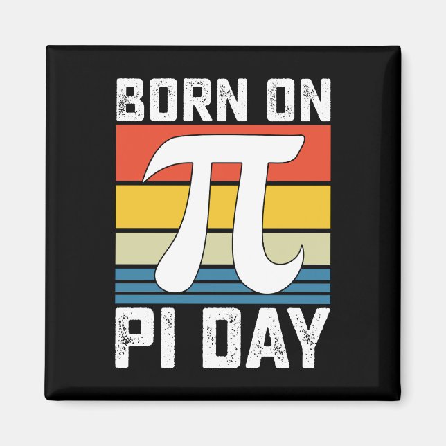 Född på Pi Day Birthday Math Mathematics Magnet (Framsidan)