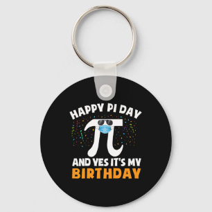 Född på Pi Day Birthday Shirt Boys Grattis på föde Nyckelring