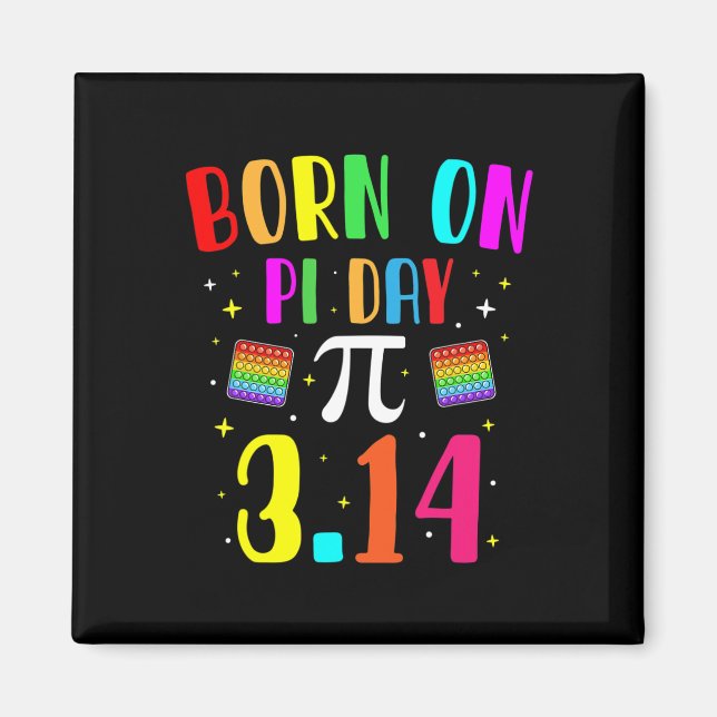 Född på Pi Day March Birthday Math Geek Teacher A Magnet (Framsidan)