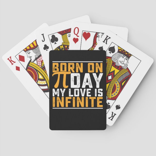 Född på Pi Day My Kärlek är oändligt Math Funny Casinokort (Baksidan)