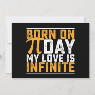 Född på Pi Day My Kärlek är oändligt Math Funny Inbjudningar