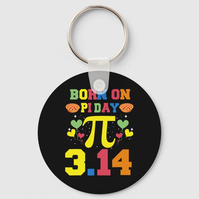 Född på Pi Day Nyckelring (Framsida)