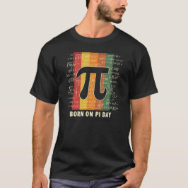 Född på Pi Day Retro Math T Shirt