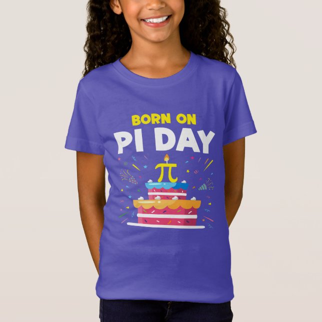 Född på Pi Day T Shirt (Framsida)