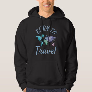 Född på resande hoodie