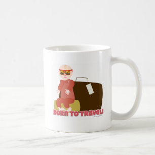 Född på resande Tecknade figurer resande i Baby Kaffemugg