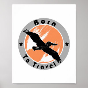 Född på reseaffisch poster