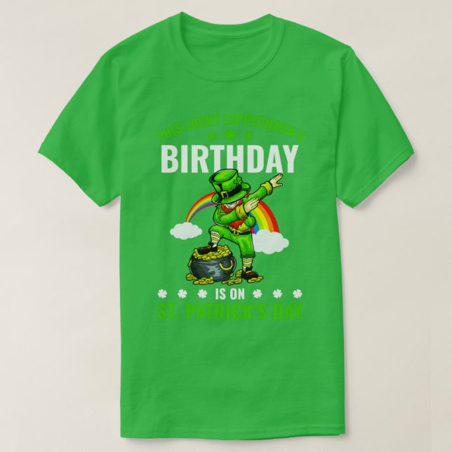 Född på St patricks day Shirt Birthday St Patricks T (Design framsida)
