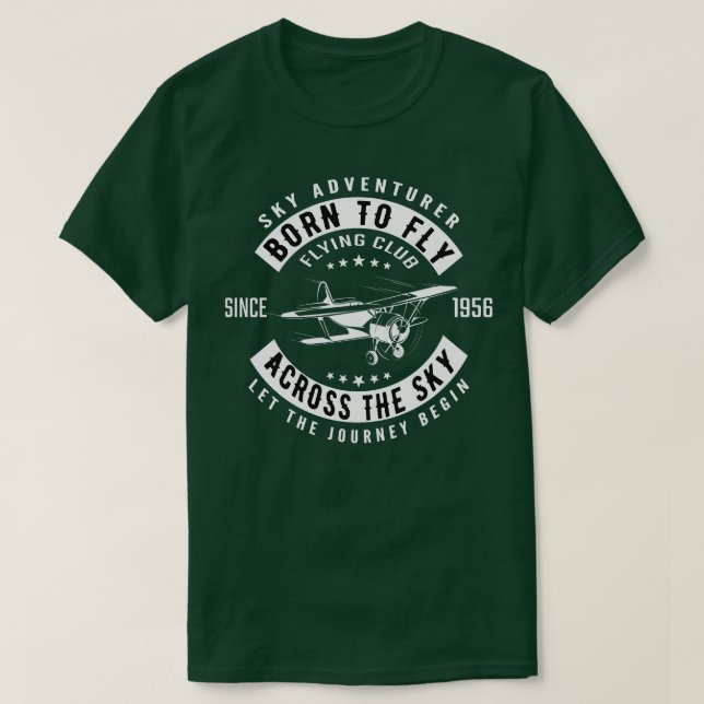 Född på väg över himlar t shirt (Design framsida)