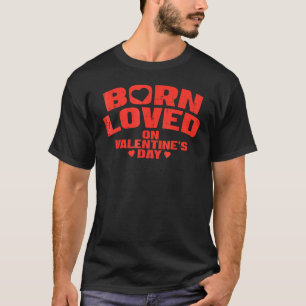 Född på Valentines day födelsedag Valentine Boy Gi T Shirt