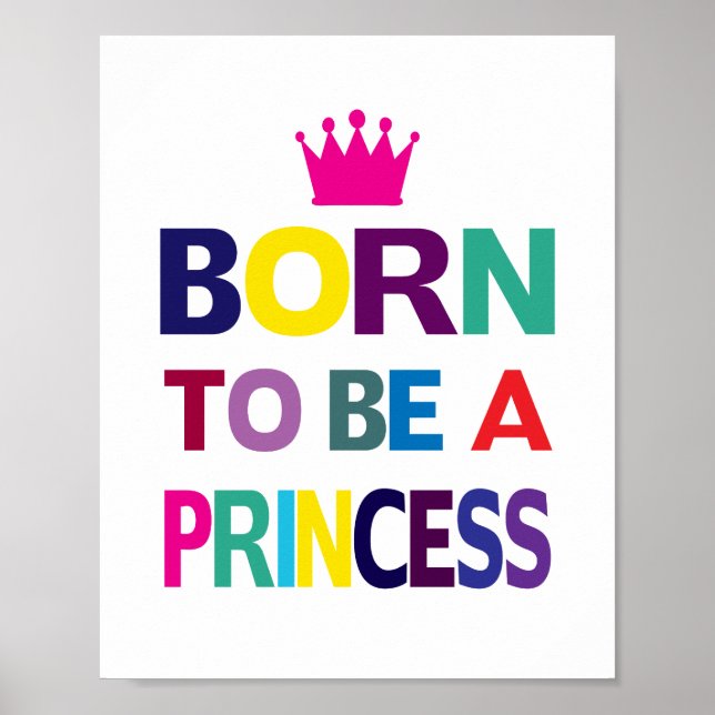 Född Prinsessa (standard ramstorlek) Poster (Framsidan)