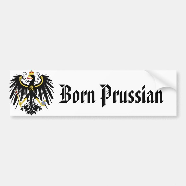 Född Prussian bildekal (Framsidan)