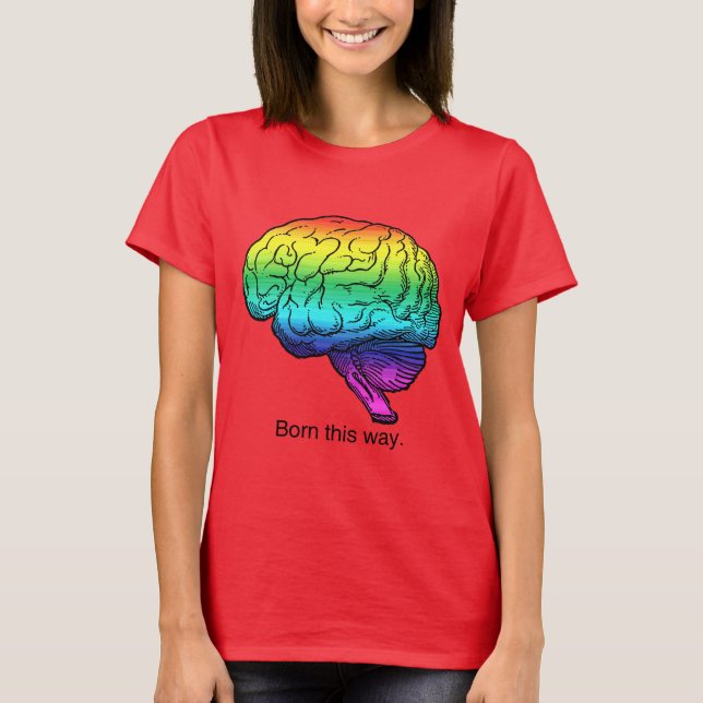 FÖDD SÅ HÄR HJÄRNA T-SHIRT (Framsida)