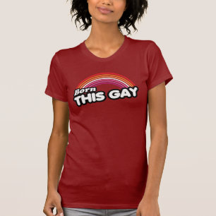 FÖDD SÅ HBTQ (LESBISK) T SHIRT