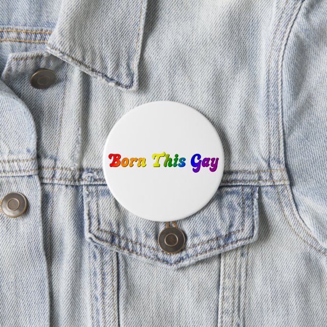 Född Så Hbtq – Modigt Regnbågs-LGBTQ+ Pride Knapp (In Situ)