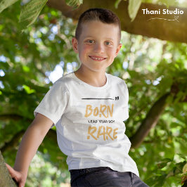 Född Sällsynt Leap Year Boy Feb 29 Birthday T Shirt