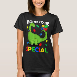 Född Special Trex Pussel Dino Pojkar Autism Medvet T Shirt
