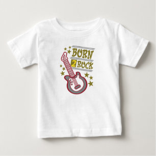 Född sten Guitar, guitaristisk design Tee Shirt
