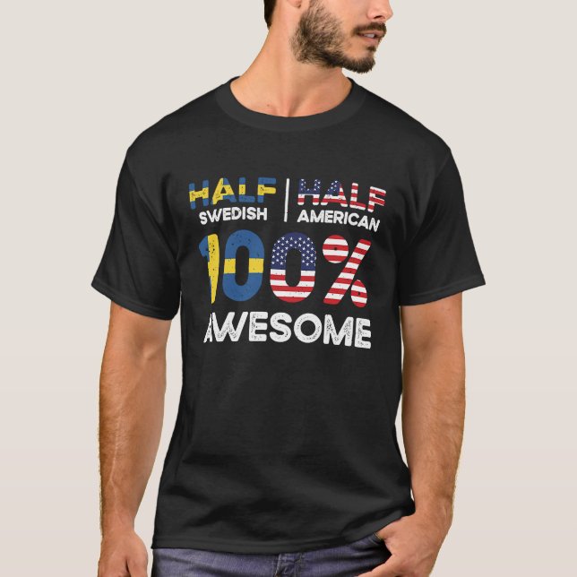 Född svensk Sverige Amerikanska medborgare 2 T Shirt (Framsida)
