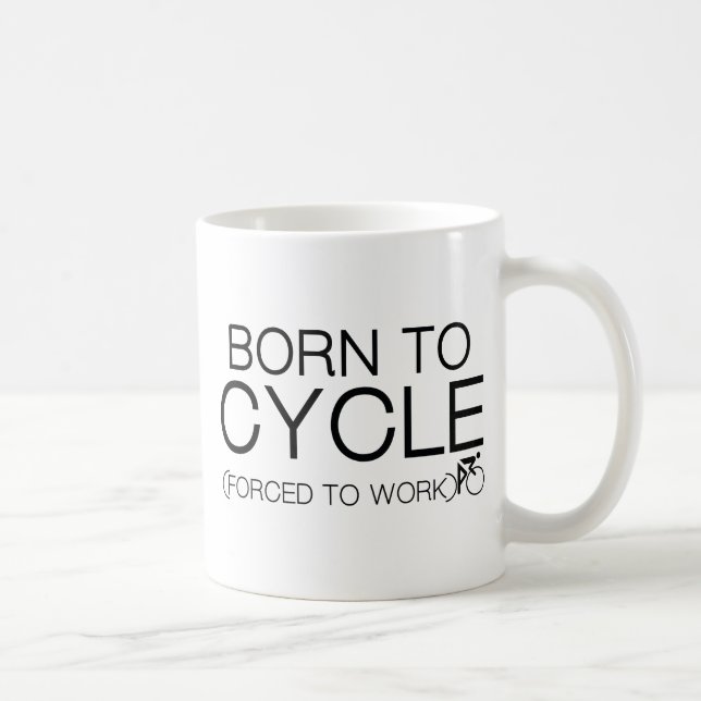 Född till cykel kaffemugg (Höger)