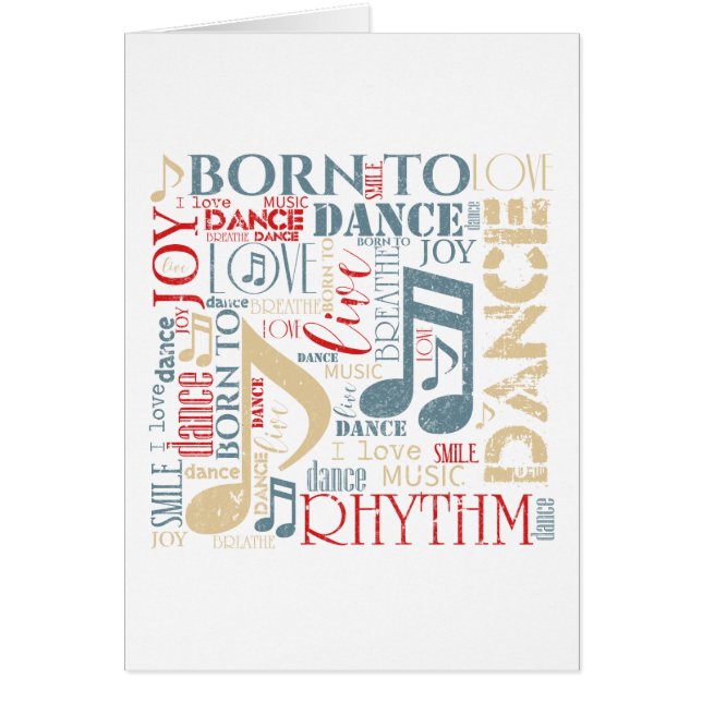 Född till Dance Blue ID277 Hälsningskort (Framsidan)