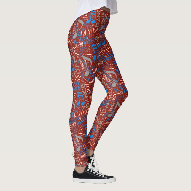 Född till Dance Blue/White/Any Färg ID277 Leggings (Höger)