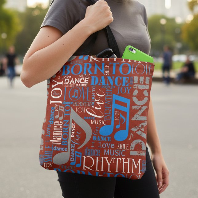 Född till Dance Blue/White/Any Färg ID277 Tygkasse (Skapare uppladdad)