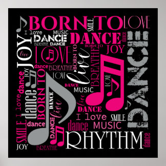 Född till Dance Rosa ID277 Poster