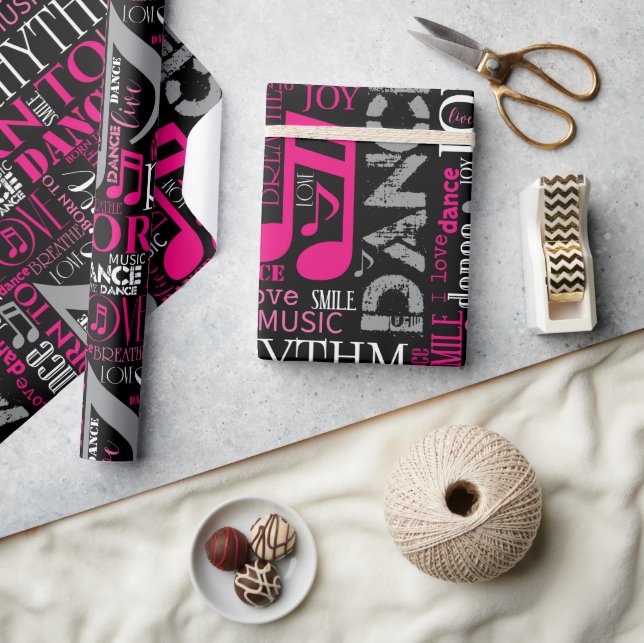 Född till Dance Rosa ID277 Presentpapper (Hantverk)