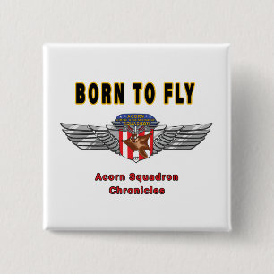 Född till flygande - Acorn Squadron Insignia Knapp