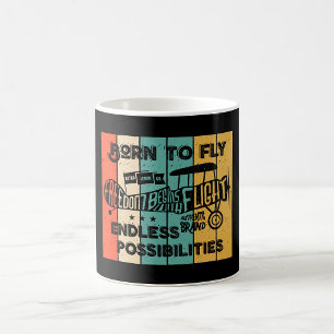 Född till flygfärd kaffemugg