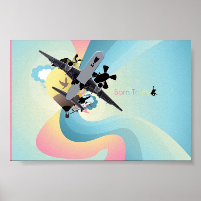 Född till flygfärd poster (Framsidan)