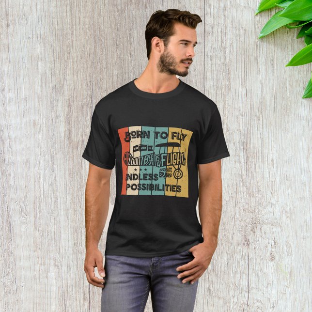 Född till flygfärd t shirt (Skapare uppladdad)
