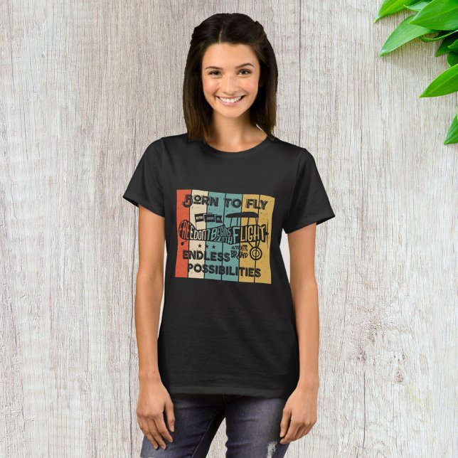 Född till flygfärd t shirt (Skapare uppladdad)
