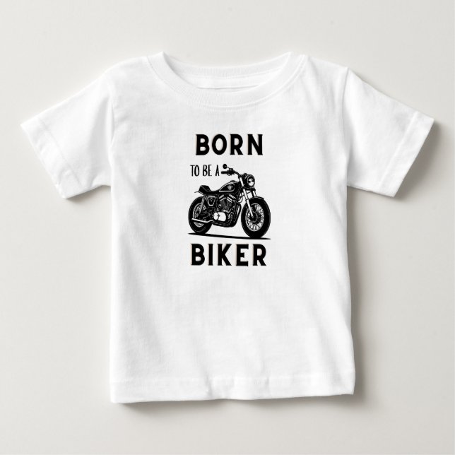 Född till motorcykelbarn t-shirt (Framsida)