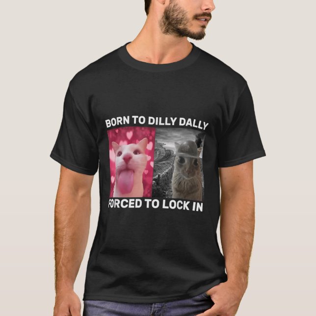född till muntligen tvingad att låsa i KAT-nummer T Shirt (Framsida)