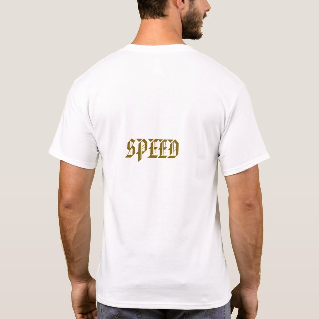 "Född till Ride - Tävla Spirit T-Shirt" T Shirt (Baksida)
