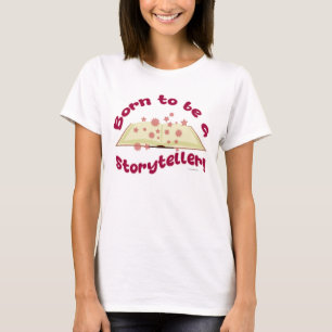 Född till Storyteller Author Art Roligt T Shirt