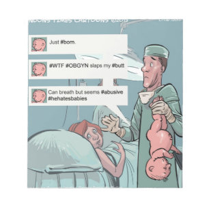 Född till Tweet Funny Tecknad Anteckningsblock