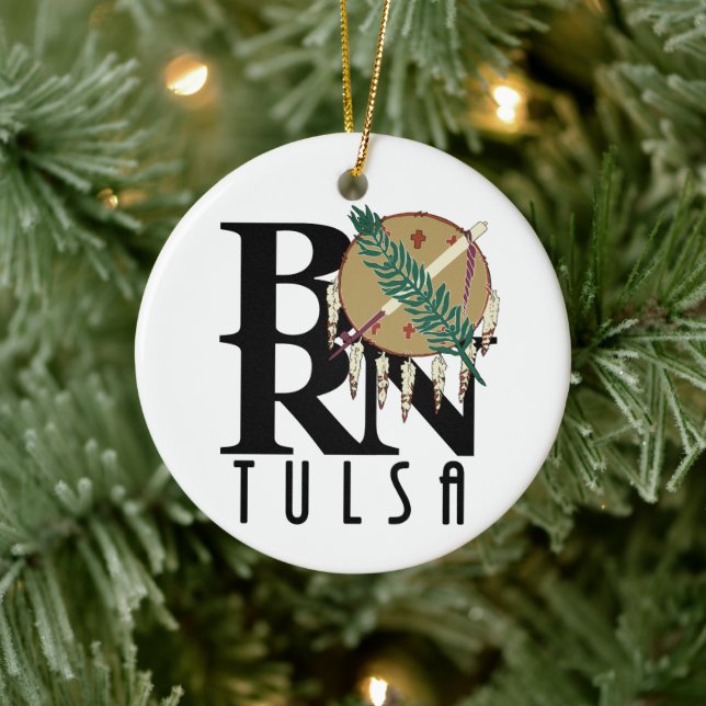 FÖDD Tulsa Oklahoma Julgransprydnad Keramik (Träd)