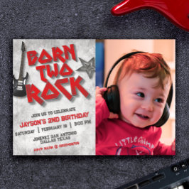 Född Two Rock med Foto Landskap Inbjudningar