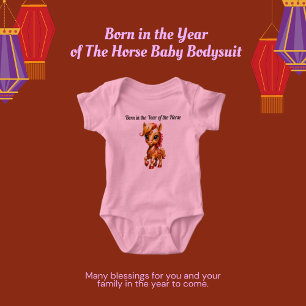 Född under året för Horse Baby Bodykostym T Shirt