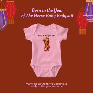 Född under året för Horse Baby Bodykostym T Shirt