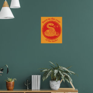 Född under året för ormen - China Zodiac Poster