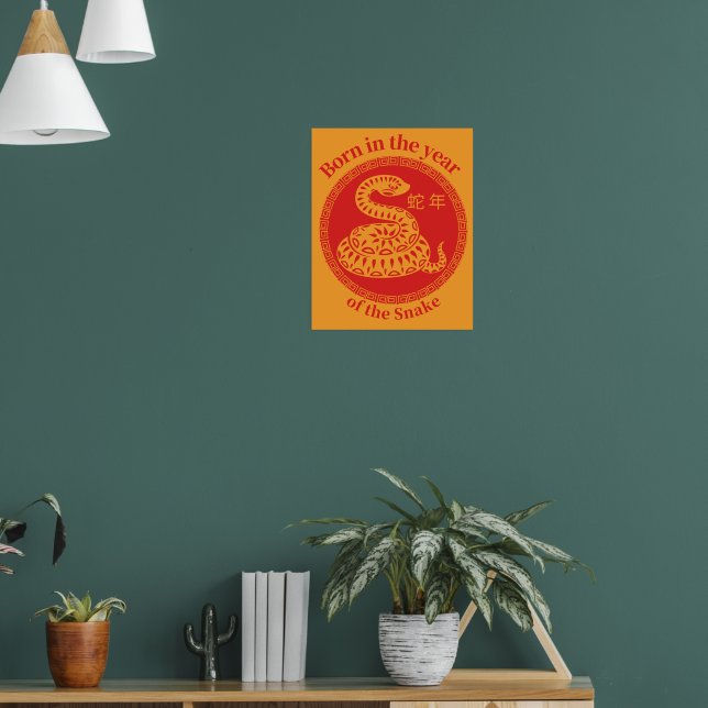 Född under året för ormen - China Zodiac Poster (Vardagsrum 1)