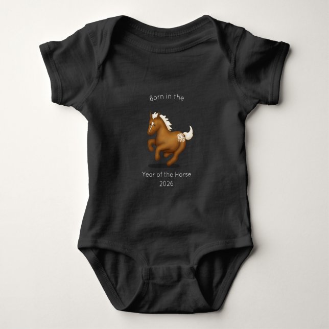 Född under Hästens år kinesiska zodiaken T Shirt (Framsida)