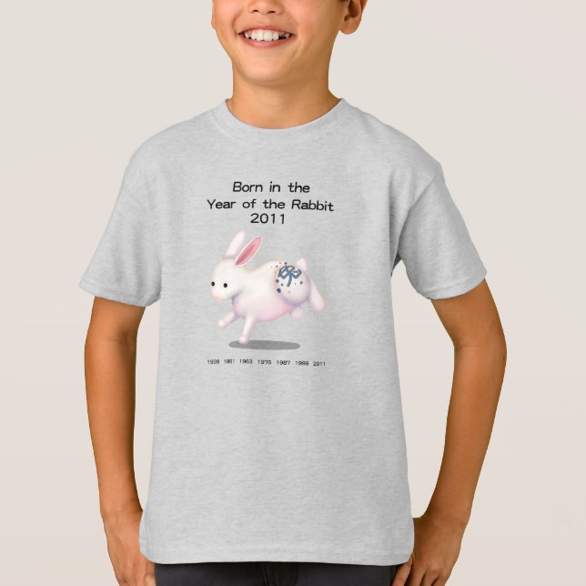 Född under kaninåret 2011 t shirt (Framsida)