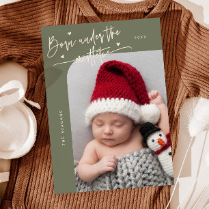Född under Mistletoe Sage Birth Notice Meddelande